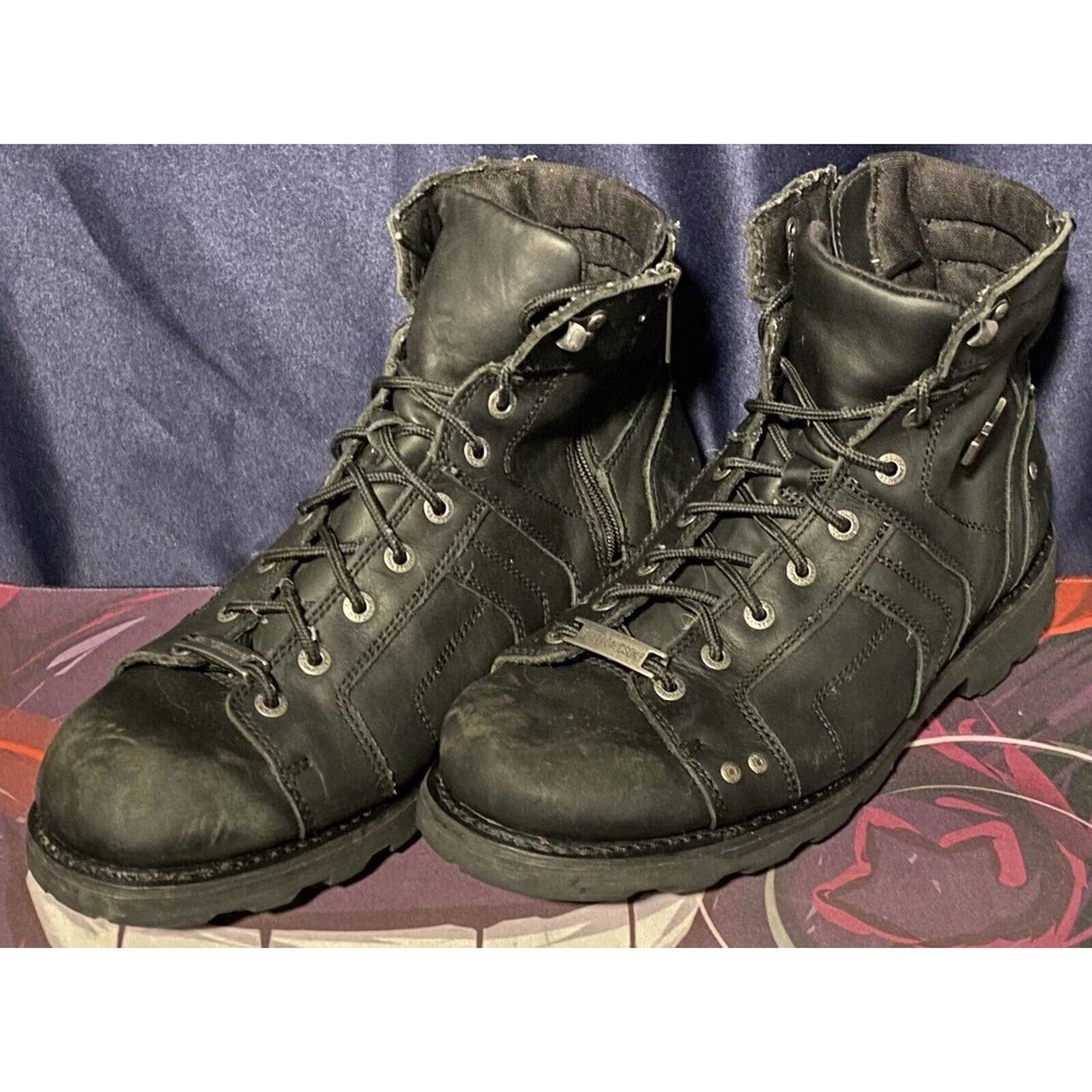 Harley Davidson Men's 13 Black Leather Slip Resistant Boots Stock No. D96111